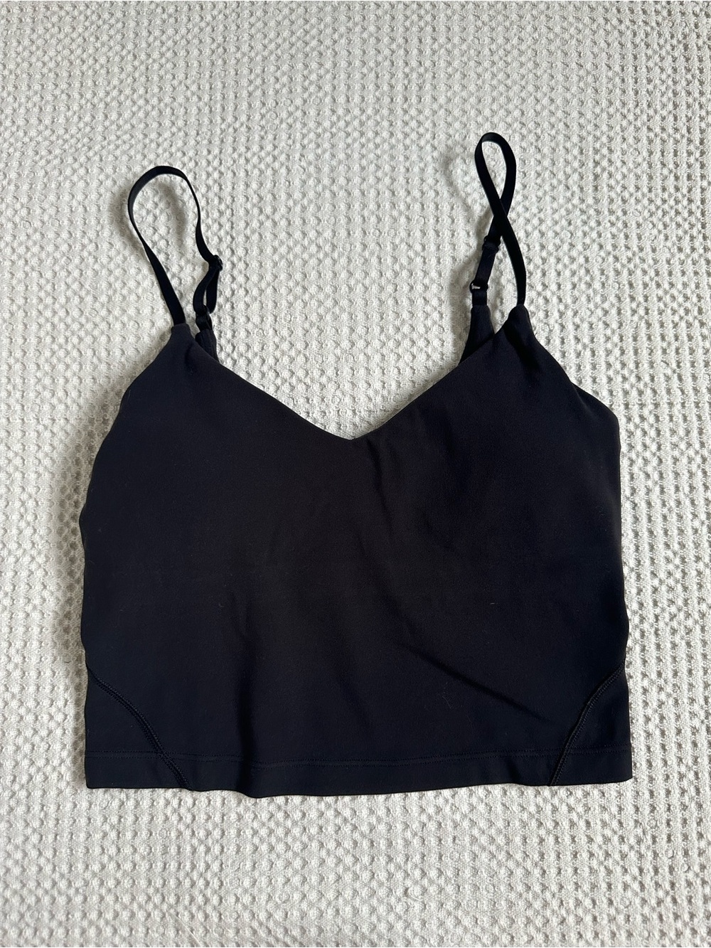 lululemon athletica Black Align Cropped Cami Tank